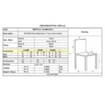 MYRIAM Καρέκλα Τραπεζαρίας, Μέταλλο Βαφή Μαύρο, Ύφασμα Velure Μαύρο ( Συσκ.6 ) 50x56x83cm - Image 6