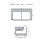 ADAMS Καναπές 2θ - Σαλονιού - Καθιστικού, Ύφασμα Ανθρακί, Μέταλλο Μαύρο 130x83x78cm - Image 9