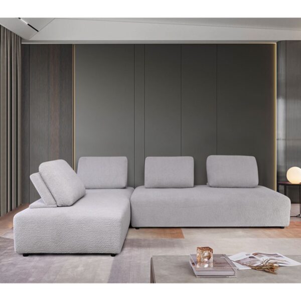 BRISTOL Καναπές Σαλονιού Καθιστικού Πολυμορφικός, Ύφασμα Ανοιχτό Γκρι 318x212x106  H.89cm - Image 12