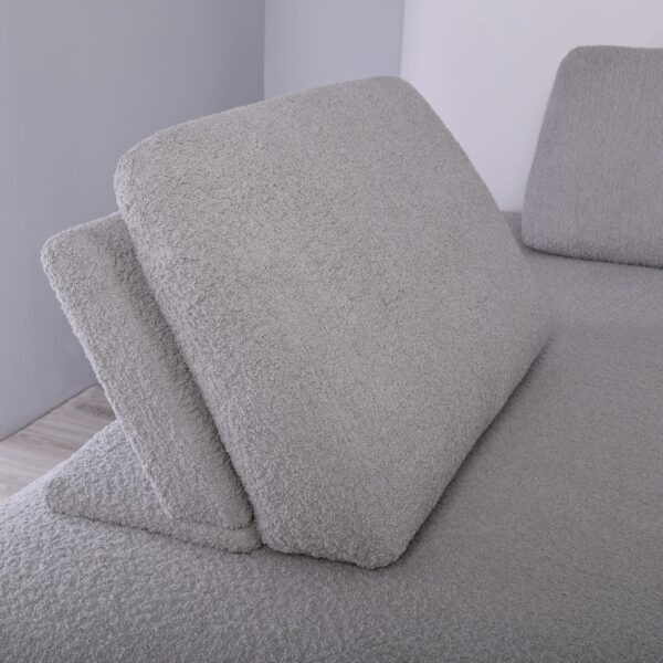 BRISTOL Καναπές Σαλονιού Καθιστικού Πολυμορφικός, Ύφασμα Ανοιχτό Γκρι 318x212x106  H.89cm - Image 13