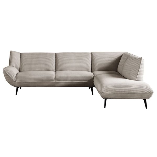 EMERALD Καναπές Σαλονιού Αριστερή Γωνία, Ύφασμα Κοτλέ Μπεζ 274x203x82cm H.88cm - Image 8