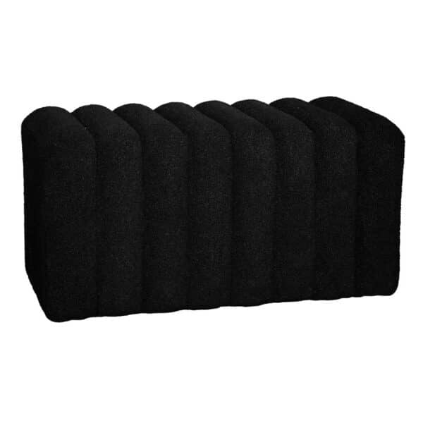 TOGO Σκαμπό Βοηθητικό, Teddy Ύφασμα Μαύρο 80x40x41cm - Image 6