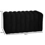 TOGO Σκαμπό Βοηθητικό, Teddy Ύφασμα Μαύρο 80x40x41cm - Image 7