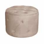 TRAVIS Σκαμπό Αποθηκευτικό, Ύφασμα Velure Απόχρωση Cappuccino Φ60cm H.45cm - Image 7