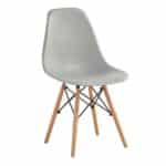 ART Wood Καρέκλα Τραπεζαρίας - Κουζίνας, Πόδια Οξιά, Κάθισμα PP Γκρι - Πλήρως K/D 46x49x82cm - Image 8