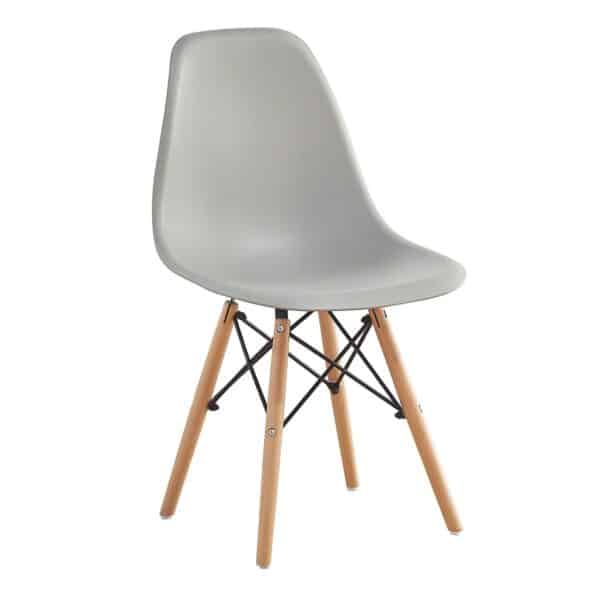 ART Wood Καρέκλα Τραπεζαρίας - Κουζίνας, Πόδια Οξιά, Κάθισμα PP Γκρι - Πλήρως K/D 46x49x82cm - Image 8