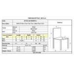 MARLIN Wood Καρέκλα Dark Oak, Μέταλλο Βαφή Black Gold 52x51x86cm - Image 9