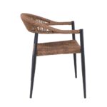 MADY Πολυθρόνα Βεράντας-Κήπου ALU Ανθρακί, Rope Wicker Φυσικό, Στοιβαζόμενη 56x59x78cm - Image 19