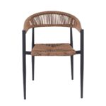 MADY Πολυθρόνα Βεράντας-Κήπου ALU Ανθρακί, Rope Wicker Φυσικό, Στοιβαζόμενη 56x59x78cm - Image 20