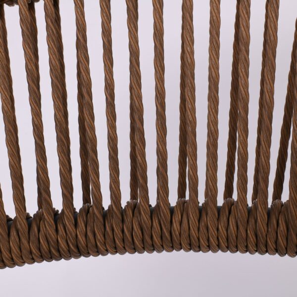 MADY Πολυθρόνα Βεράντας-Κήπου ALU Ανθρακί, Rope Wicker Φυσικό, Στοιβαζόμενη 56x59x78cm - Image 21