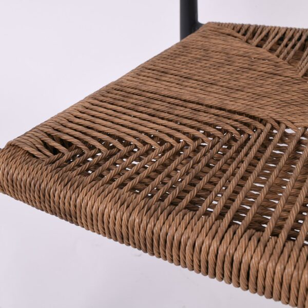 MADY Πολυθρόνα Βεράντας-Κήπου ALU Ανθρακί, Rope Wicker Φυσικό, Στοιβαζόμενη 56x59x78cm - Image 22