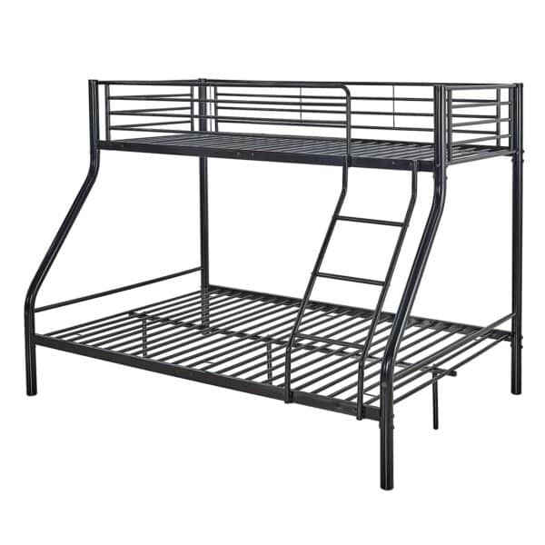 DOUBLE Κρεβάτι Κουκέτα Μέταλλο Βαφή Μαύρο, Για στρώματα 140x190+90x190cm 145x200x160cm - Image 11