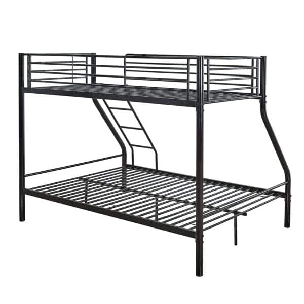 DOUBLE Κρεβάτι Κουκέτα Μέταλλο Βαφή Μαύρο, Για στρώματα 140x190+90x190cm 145x200x160cm - Image 12