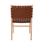 DUNE Καρέκλα Τραπεζαρίας, Ξύλο Απόχρωση Φυσικό, Κάθισμα-Πλάτη Ιμάντες Pu Καφέ 50x59x85cm - Image 20