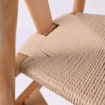 LIMA Καρέκλα Στοιβαζόμενη, Ξύλο Απόχρωση Φυσικό, Κάθισμα Paper Rope Φυσικό 56x55x76cm - Image 20