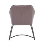 POLLY Πολυθρόνα Μέταλλο Βαφή Μαύρο, Ύφασμα Suede Cappuccino 67x64x82cm - Image 16