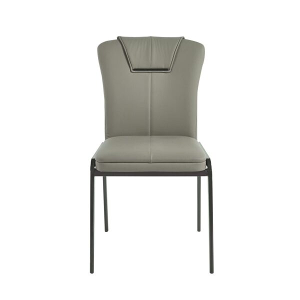 ANDRIA Καρέκλα Τραπεζαρίας- Κουζίνας, Μέταλλο Βαφή Μαύρο, Pu Πράσινο 47x60x86cm - Image 13