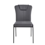 ANDRIA Καρέκλα Τραπεζαρίας- Κουζίνας, Μέταλλο Βαφή Μαύρο, Pu Ανθρακί 47x60x86cm - Image 13