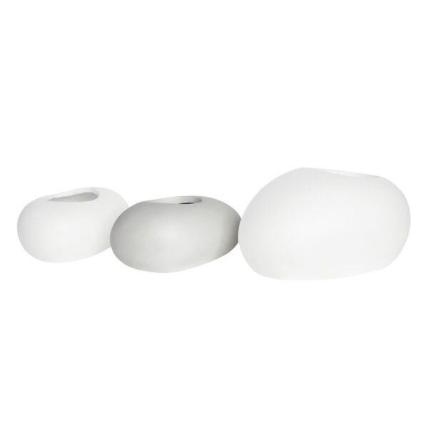 FLOWER POT-ROCK 50x32x19cm, Cement Απόχρωση White 50x32x19cm - Image 6