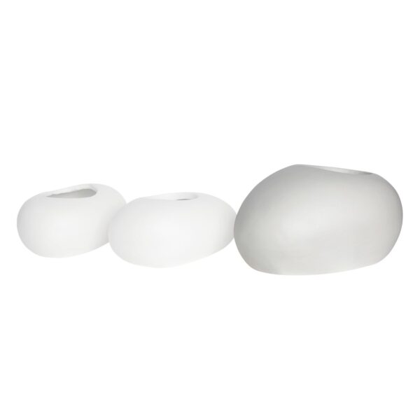 FLOWER POT-ROCK 56x43x29cm, Cement Απόχρωση White 56x43x29cm - Image 6