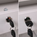 ΓΡΑΦΕΙΟ 6-Συρτάρια, Μέταλλο Βαφή Άσπρο, Επιφάνεια Απόχρωση Maple 140x60x75cm - Image 12