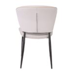 DIMA Καρέκλα Τραπεζαρίας- Κουζίνας, Μέταλλο Βαφή Μαύρο, Pu Γκρι-Μπεζ 53x70x82cm - Image 14