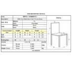 DIMA Καρέκλα Τραπεζαρίας- Κουζίνας, Μέταλλο Βαφή Μαύρο, Pu Γκρι-Μπεζ 53x70x82cm - Image 16