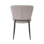 DIMA Καρέκλα Τραπεζαρίας- Κουζίνας, Μέταλλο Βαφή Μαύρο, Pu Γκρι 53x70x82cm - Image 14