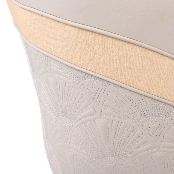 LENA Πολυθρόνα Μέταλλο Βαφή Μαύρο, Pu Μπεζ 60x60x80cm - Image 20