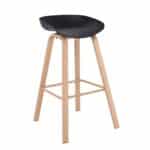 PENT Σκαμπό Bar, Μέταλλο Βαφή Φυσικό, PP Μαύρο 49x52x72/84cm - Image 14