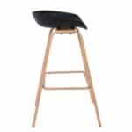 PENT Σκαμπό Bar, Μέταλλο Βαφή Φυσικό, PP Μαύρο 49x52x72/84cm - Image 15