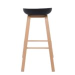 PENT Σκαμπό Bar, Μέταλλο Βαφή Φυσικό, PP Μαύρο 49x52x72/84cm - Image 16