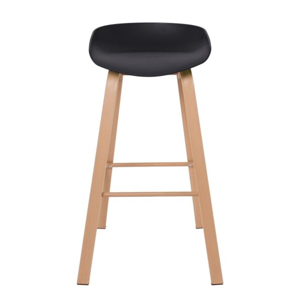 PENT Σκαμπό Bar, Μέταλλο Βαφή Φυσικό, PP Μαύρο 49x52x72/84cm - Image 17