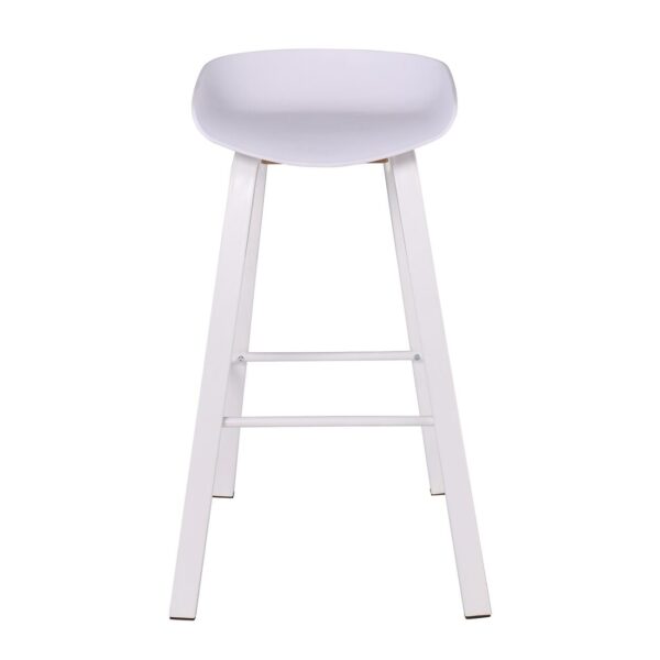 PENT Σκαμπό Bar, Μέταλλο Βαφή Άσπρο, PP Άσπρο 49x52x72/84cm - Image 17