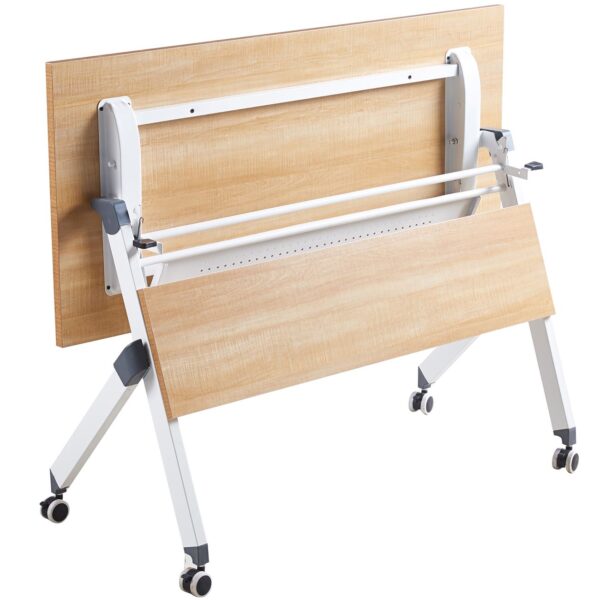 UNIT Γραφείο Η/Υ, Μέταλλο Βαφή Άσπρο, Melamine Απόχρωση Sonoma 120x55x75cm - Image 9