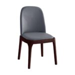 VISTA Καρέκλα Τραπεζαρίας- Κουζίνας, Απόχρωση Καρυδί, Pu Ανθρακί 49x52x87cm - Image 8