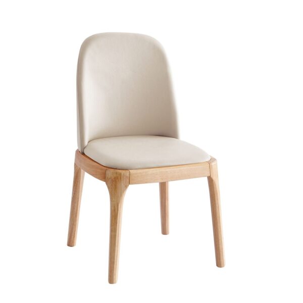 VISTA Καρέκλα Τραπεζαρίας- Κουζίνας, Απόχρωση Natural Oak Pu Μπεζ 49x52x87cm - Image 8