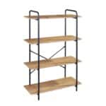 Ραφιέρα Μέταλλο Βαφή Μαύρο, Απόχρωση Sonoma 80x34x112cm - Image 6