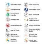 HPL (High Pressure Laminated) Επιφάνεια Τραπεζιού Απόχρωση Cement, UV 80x80cm/12mm - Image 9