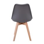 MARTIN Καρέκλα Τραπεζαρίας Κουζίνας, Ξύλο, PP Ανθρακί, Αμοντάριστη Ταπετσαρία 48x56x82cm - Image 14