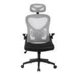 BF3050 Πολυθρόνα Γραφείου- Διευθυντή, Mesh Μαύρο-Γκρι, Μπράτσα up-down 63x63x118/128cm - Image 17