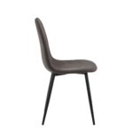 CELINA Καρέκλα Μέταλλο Βαφή Μαύρο, Ύφασμα Suede Γκρι 45x54x85cm - Image 15