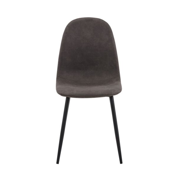 CELINA Καρέκλα Μέταλλο Βαφή Μαύρο, Ύφασμα Suede Γκρι 45x54x85cm - Image 16