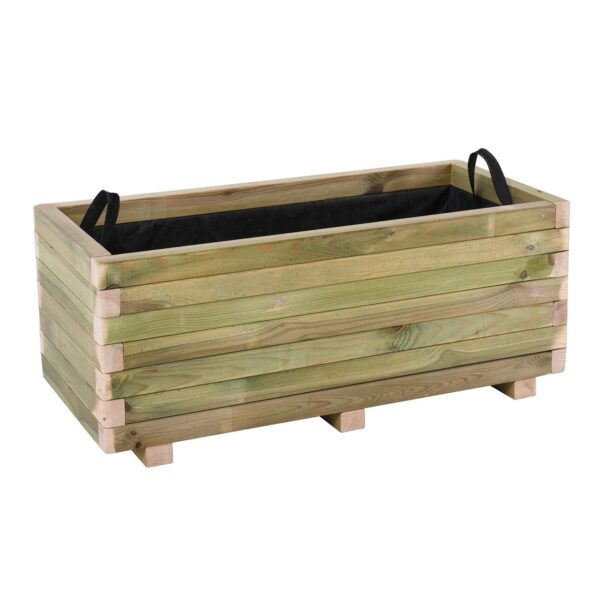 FLOWER POT WOOD Ζαρντινιέρα, Εμποτισμού Pine, Απόχρωση Φυσικό, 90x40x36cm 90x40x36cm - Image 6