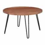MATRI-W Τραπεζάκι Σαλονιού Καθιστικού, Μέταλλο Βαφή Μαύρο, Ξύλο Ακακία Φυσικό Φ76xH.45cm - Image 6