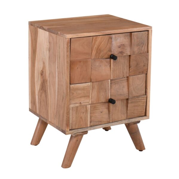 TEKA-W Κομοδίνο Ξύλο Ακακία Φυσικό 40x35x55cm - Image 6