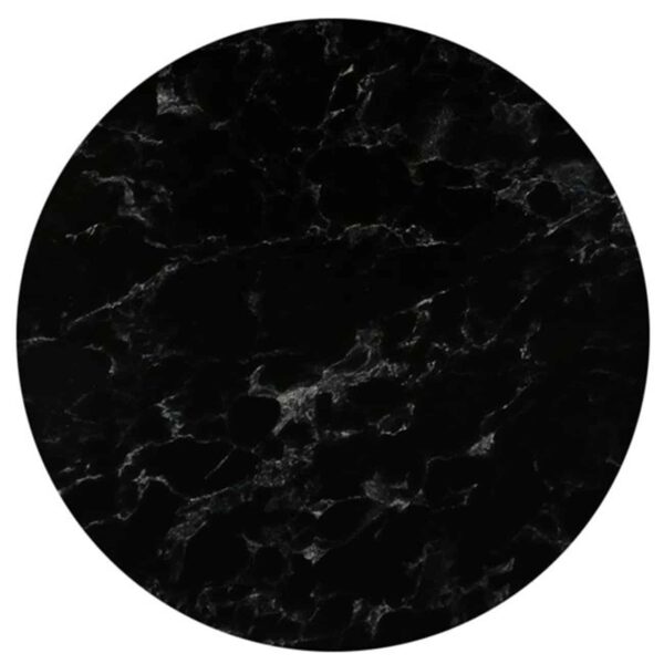 HPL (High Pressure Laminated) Επιφάνεια Τραπεζιού Απόχρωση Black Marble, UV Φ120cm/12mm - Image 6