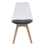 MARTIN Καρέκλα Ξύλο, PET Clear, PU Μαύρο, Μονταρισμένη Ταπετσαρία 49x57x82cm - Image 14