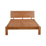 CAPITAL Κρεβάτι Διπλό, για Στρώμα 150x200cm, Ακακία Φυσικό 154x205x72cm - Image 14