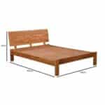 CAPITAL Κρεβάτι Διπλό, για Στρώμα 150x200cm, Ακακία Φυσικό 154x205x72cm - Image 15